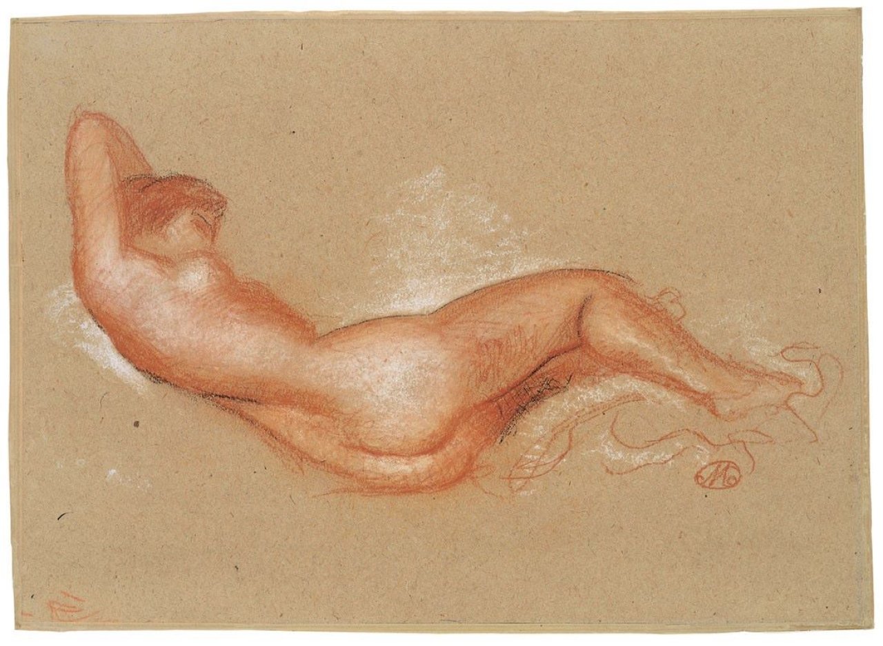 Auf diesem Bild ist das folgende Kunstwerk zu sehen: Aristide Maillol. Liegender weiblicher Akt.
