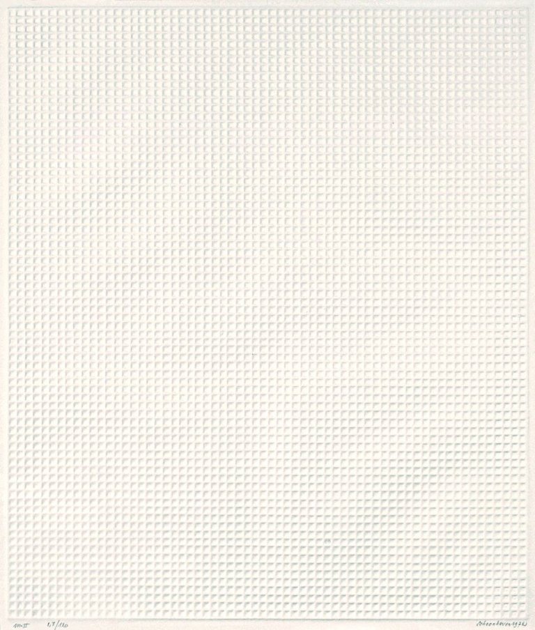Auf diesem Bild ist das folgende Kunstwerk zu sehen: Jan J. Schoonhoven. „m-II“. 1972.