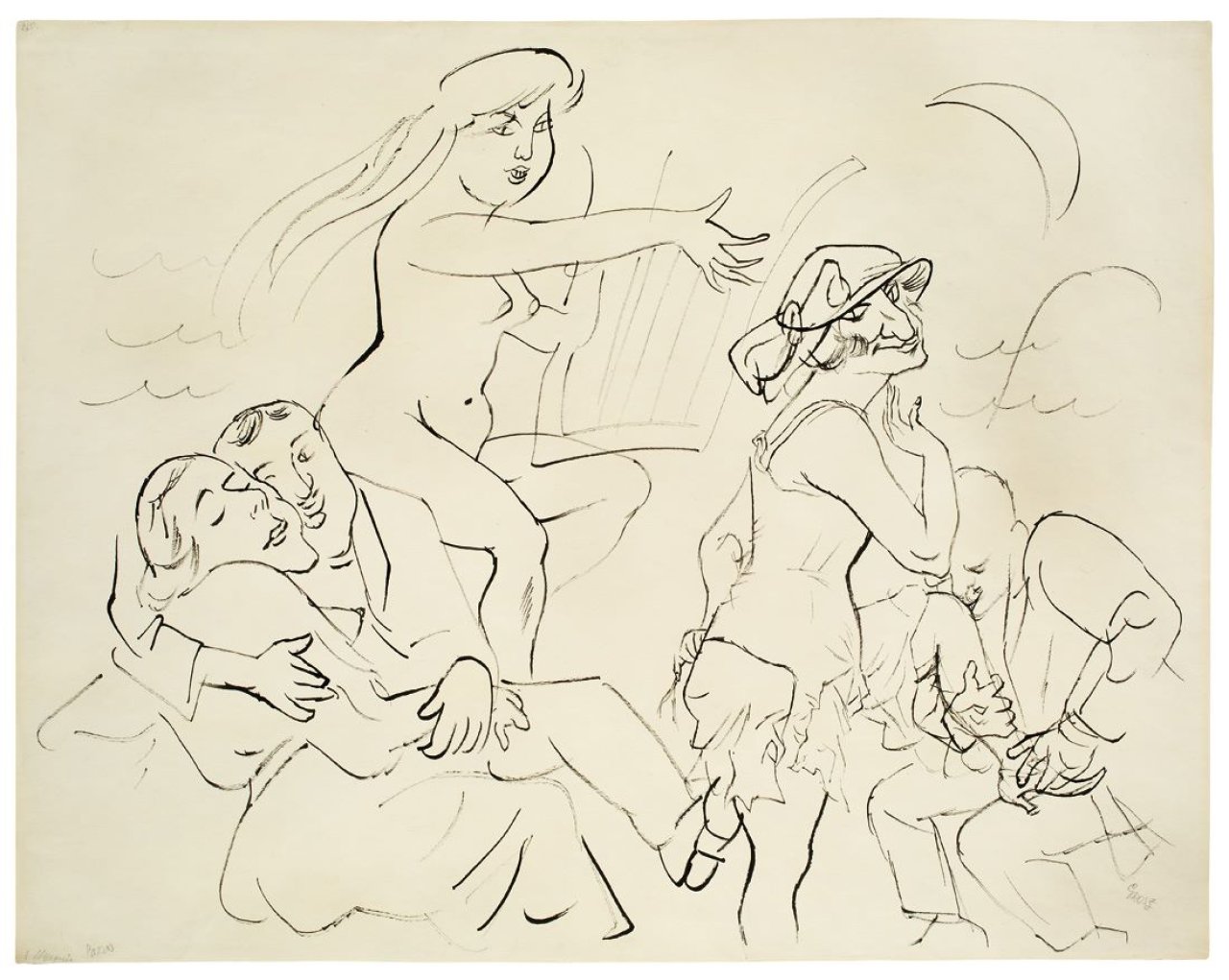 Auf diesem Bild ist das folgende Kunstwerk zu sehen: George Grosz. Allegorie. Um 1922.