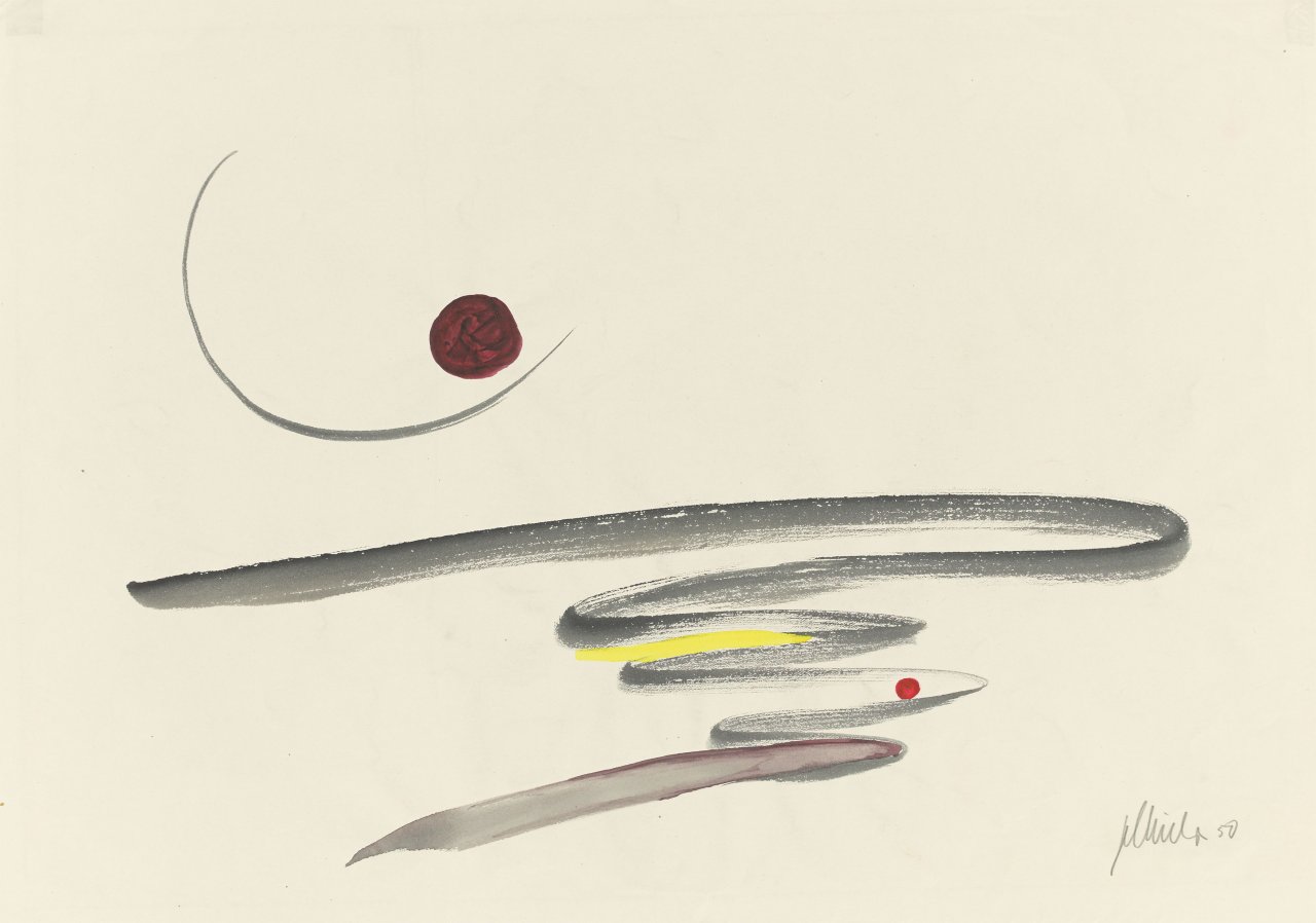 This picture shows the following artwork: Fritz Winter. Untitled. 1950.