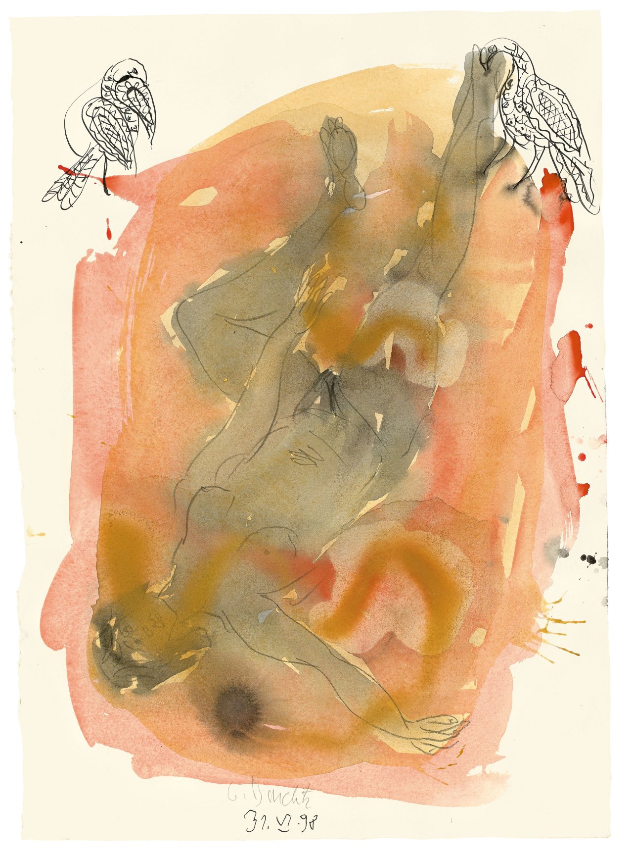 This picture shows the following artwork: Georg Baselitz. Untitled (O’Murphy sister). 1998.