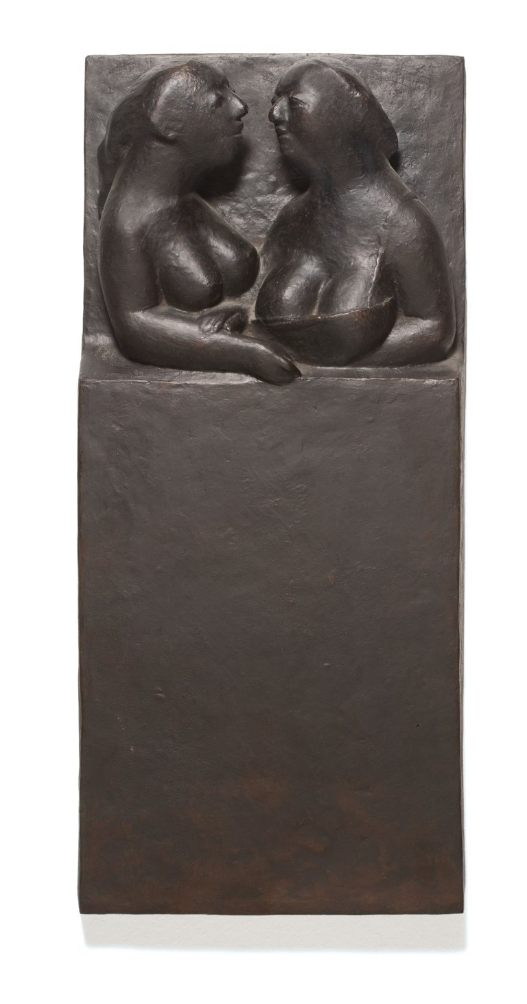 Auf diesem Bild ist das folgende Kunstwerk zu sehen: Gustav Seitz. „Unterhaltung“. 1956.