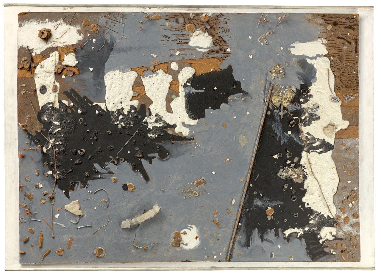 Auf diesem Bild ist das folgende Kunstwerk zu sehen: Carl Buchheister. „Komposition Schwa“. 1962.