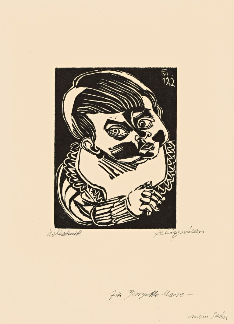 Auf diesem Bild ist das folgende Kunstwerk zu sehen: Conrad Felixmüller. „Mein Sohn Luca“. 1919.