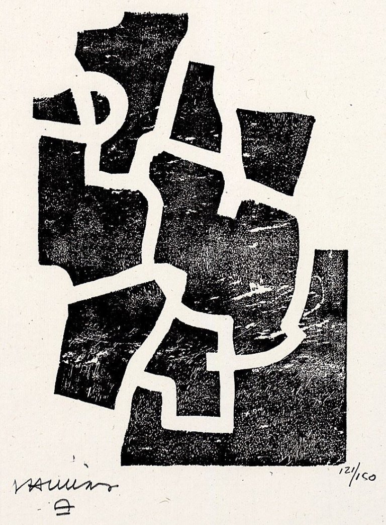 This picture shows the following artwork: Eduardo Chillida. „Sakondu“. 1968.