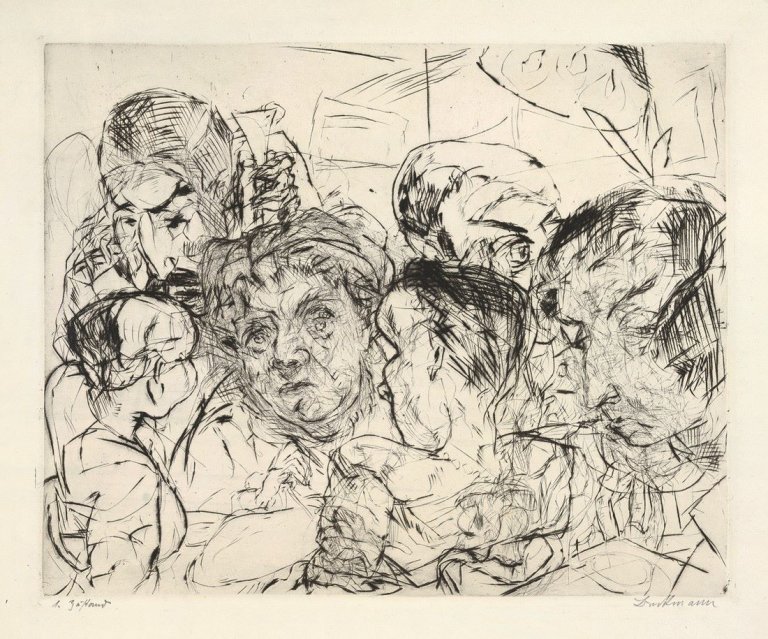 Auf diesem Bild ist das folgende Kunstwerk zu sehen: Max Beckmann. „Gesellschaft“. 1915.