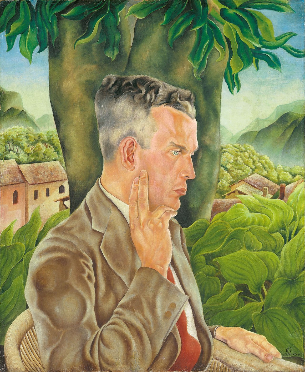 Auf diesem Bild ist das folgende Kunstwerk zu sehen: Arthur Goetz. Männerbildnis (Will Grohmann?). 1927–28.