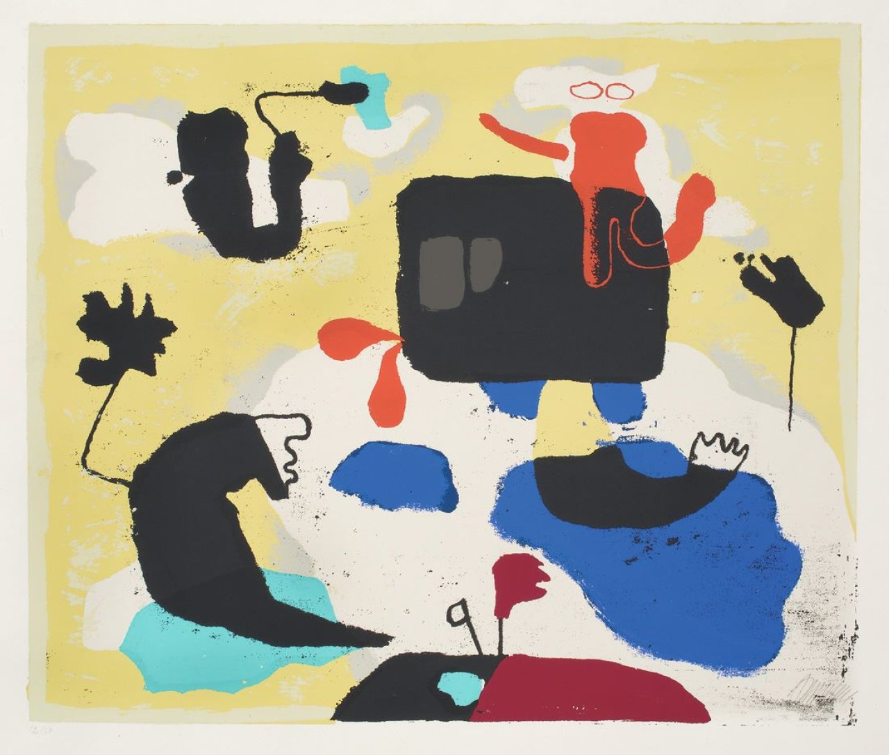 Auf diesem Bild ist das folgende Kunstwerk zu sehen: Willi Baumeister. „Moby Dick“. 1951.