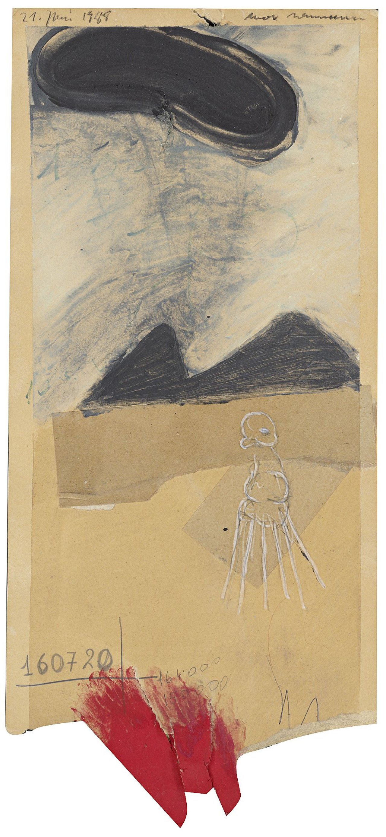 Auf diesem Bild ist das folgende Kunstwerk zu sehen: Max Neumann. „o.T.“. 1988.