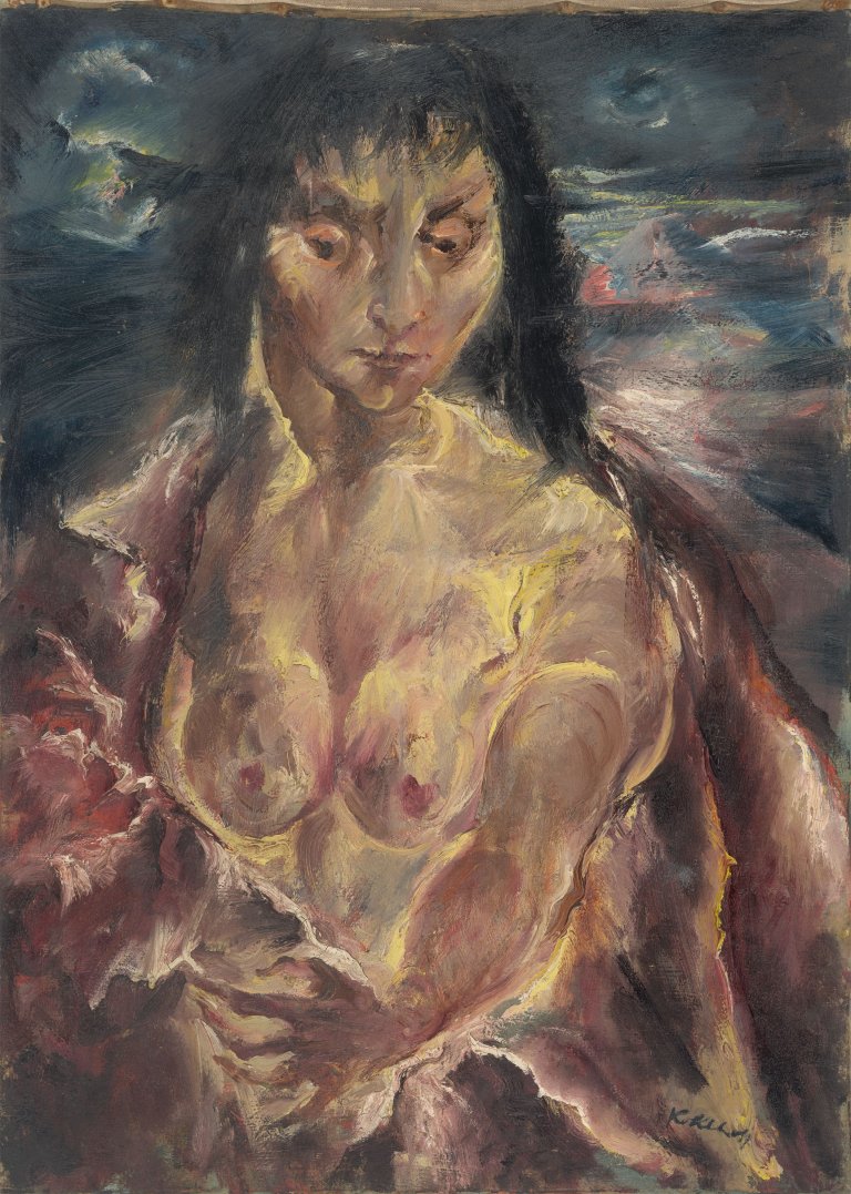 Auf diesem Bild ist das folgende Kunstwerk zu sehen: Wilhelm Kohlhoff. „Frauenhalbakt (Kathrin)“. um 1920.