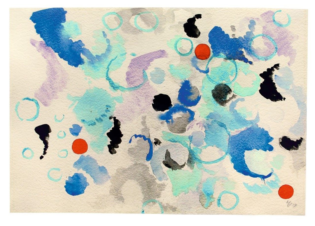 Auf diesem Bild ist das folgende Kunstwerk zu sehen: Ernst Wilhelm Nay. „Scheiben“. 1957.