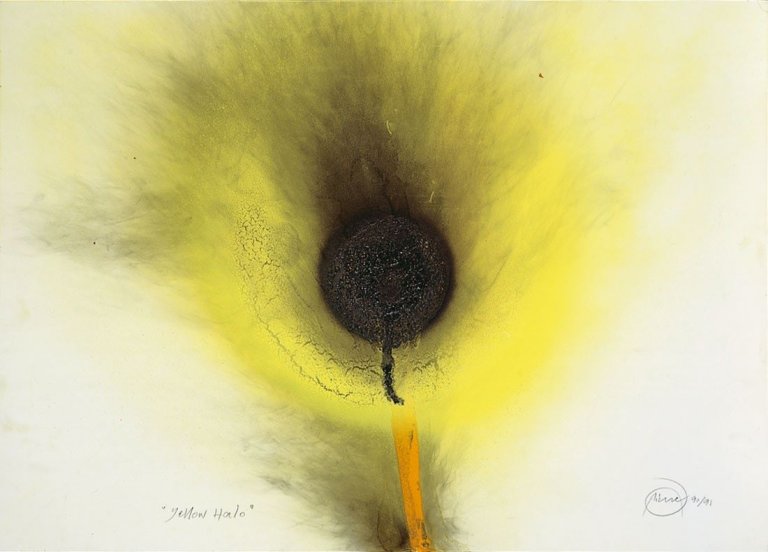 Auf diesem Bild ist das folgende Kunstwerk zu sehen: Otto Piene. „Yellow Halo“. 1990/91.