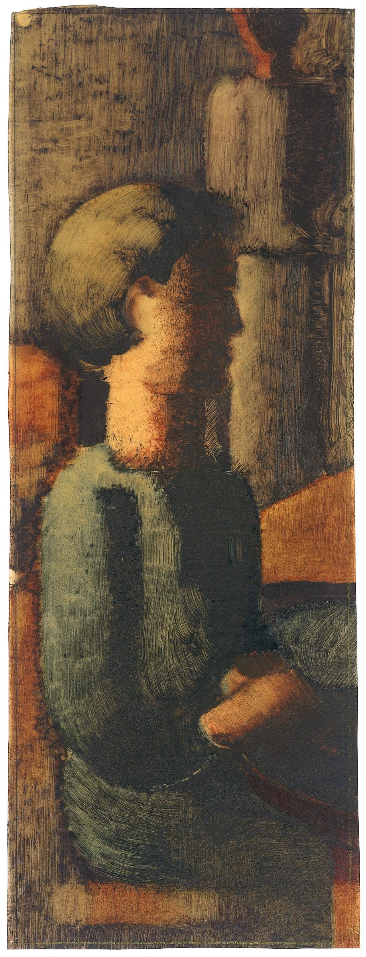 This picture shows the following artwork: Oskar Schlemmer. „Sitzende nach rechts“. 1936.