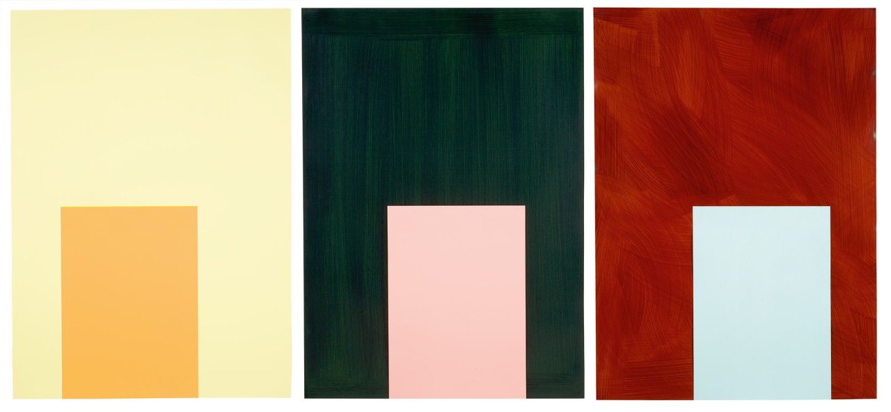 Auf diesem Bild ist das folgende Kunstwerk zu sehen: Imi Knoebel. Pure Freude P.F. 1. 2001.