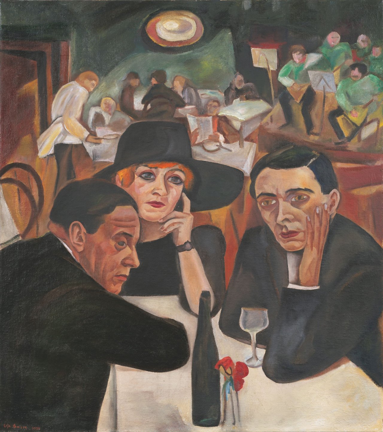 Auf diesem Bild ist das folgende Kunstwerk zu sehen: Lilia Busse. Russisches Lokal in Berlin. 1922.