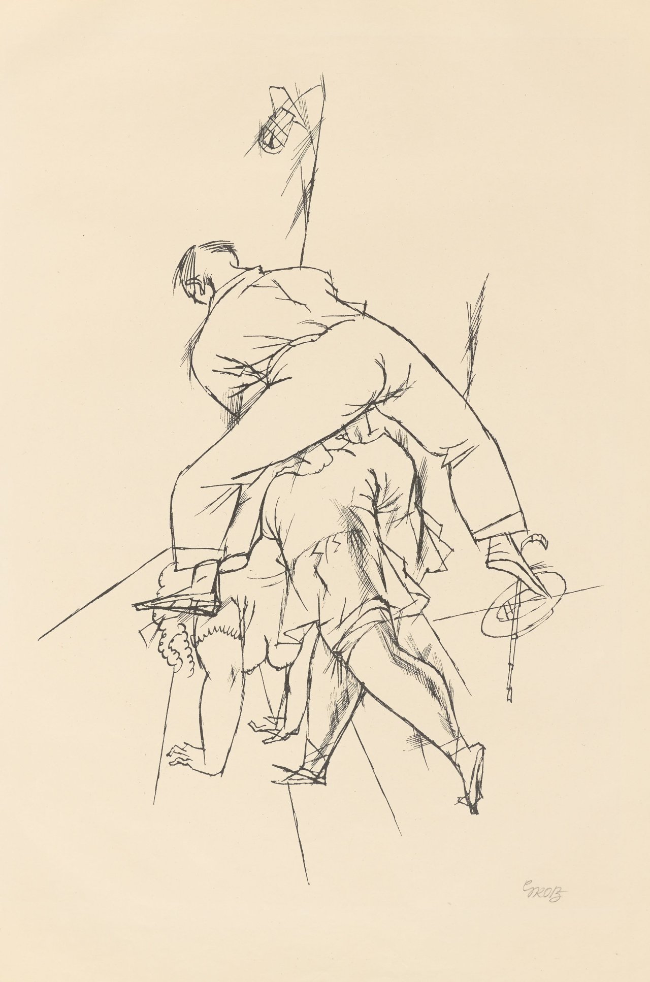 This picture shows the following artwork: George Grosz. „Grotesker Tanz“. 1915.
