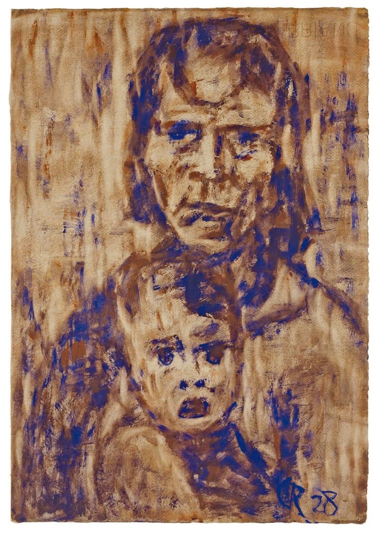 Auf diesem Bild ist das folgende Kunstwerk zu sehen: Christian Rohlfs. Mutter mit Kind. 1928.