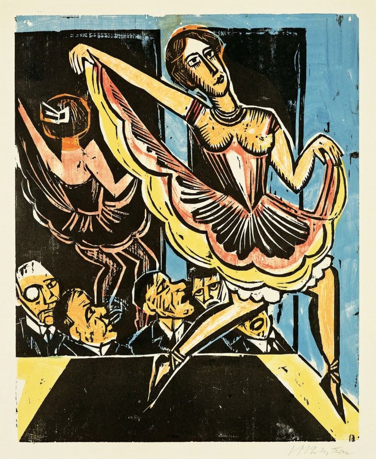 Auf diesem Bild ist das folgende Kunstwerk zu sehen: Max Pechstein. „Tänzerin im Spiegel“. 1923.