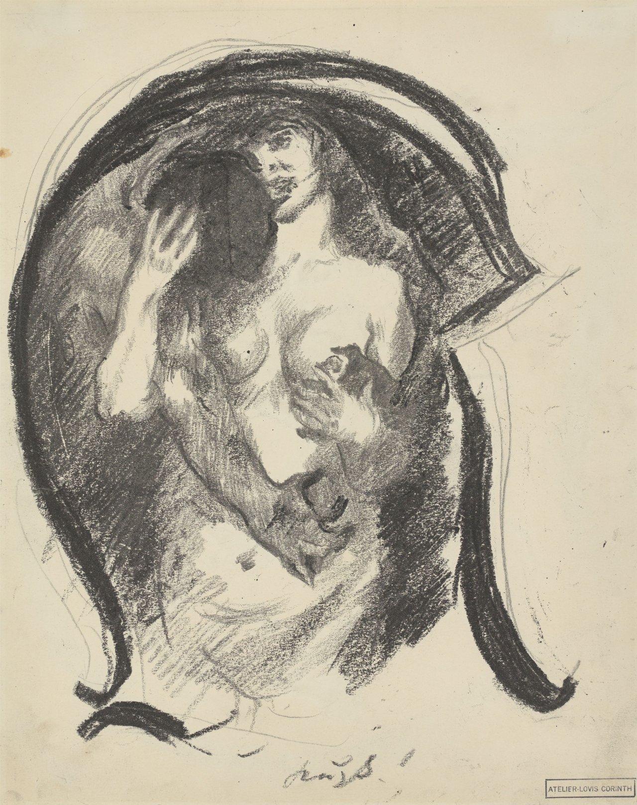 Auf diesem Bild ist das folgende Kunstwerk zu sehen: Lovis Corinth. „Kuss“. 1917.