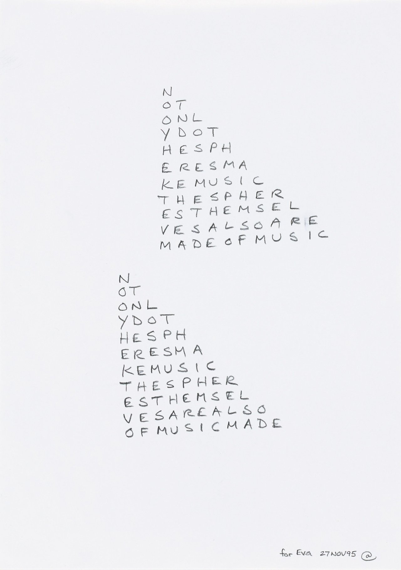Catalog image of Poem. 1995