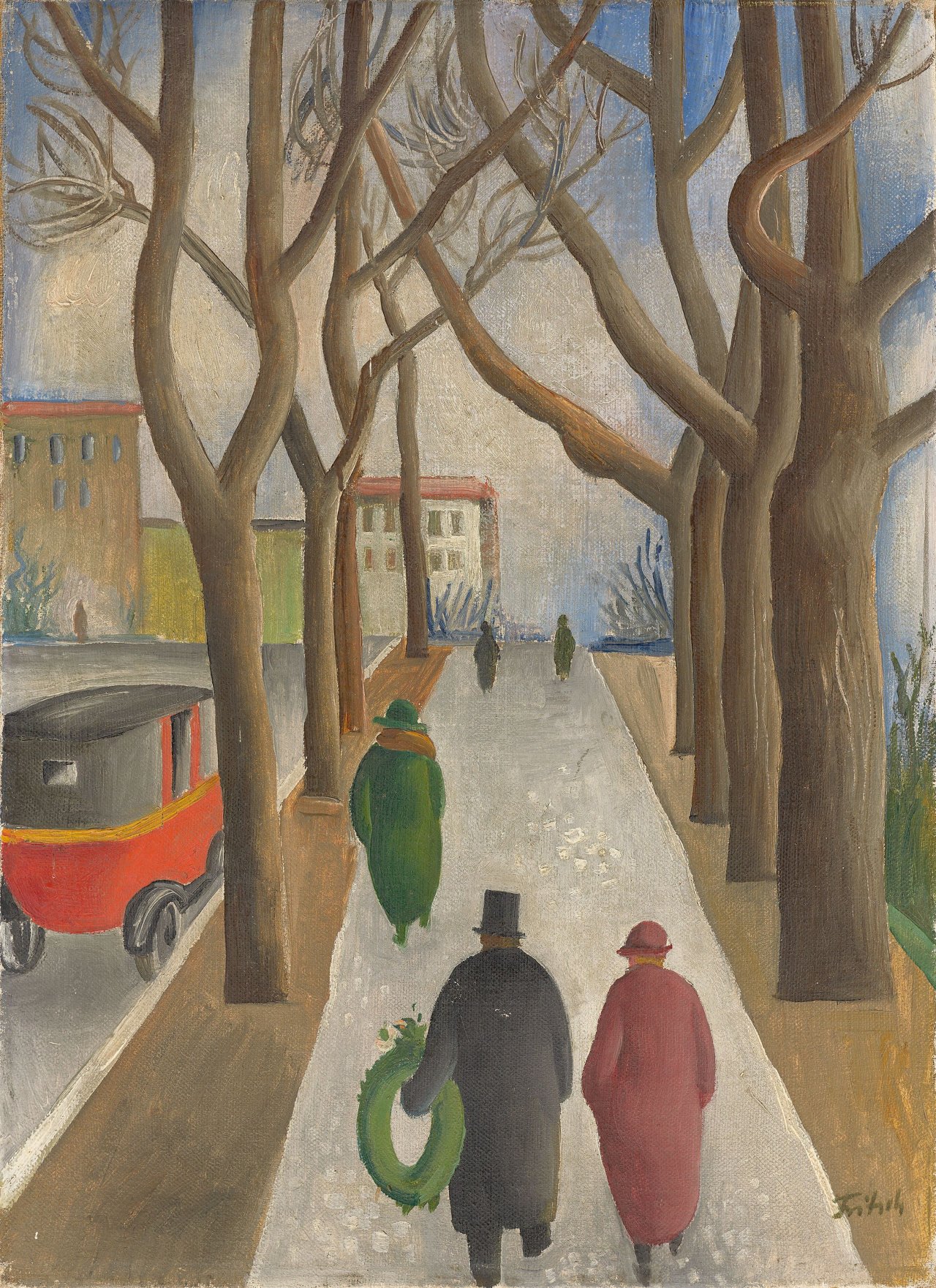 Auf diesem Bild ist das folgende Kunstwerk zu sehen: Ernst Fritsch. Friedhofstraße in Berlin. 1920er-Jahre.