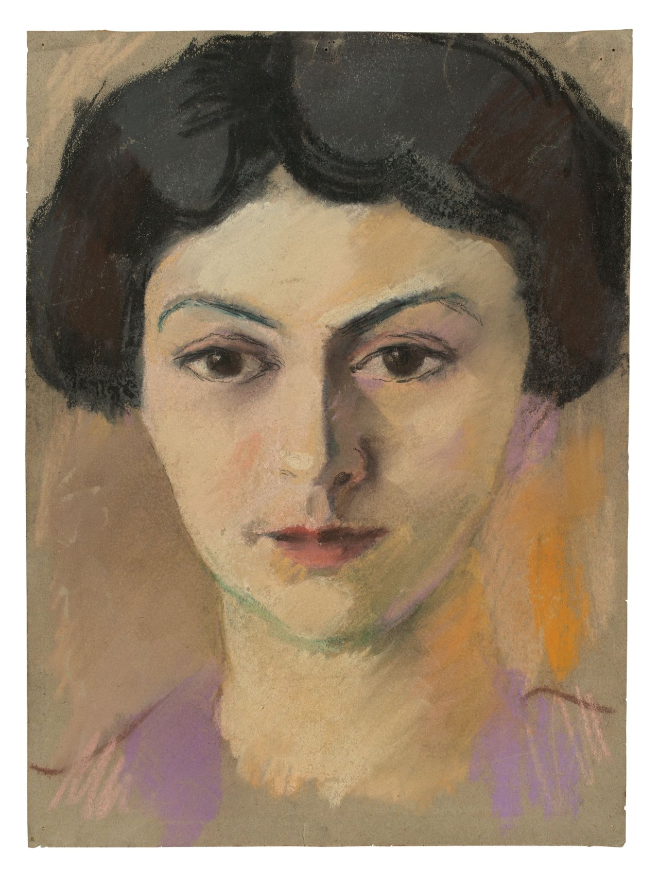 Auf diesem Bild ist das folgende Kunstwerk zu sehen: August Macke. „Porträt Elisabeth (Hilterfingen)“. 1913.