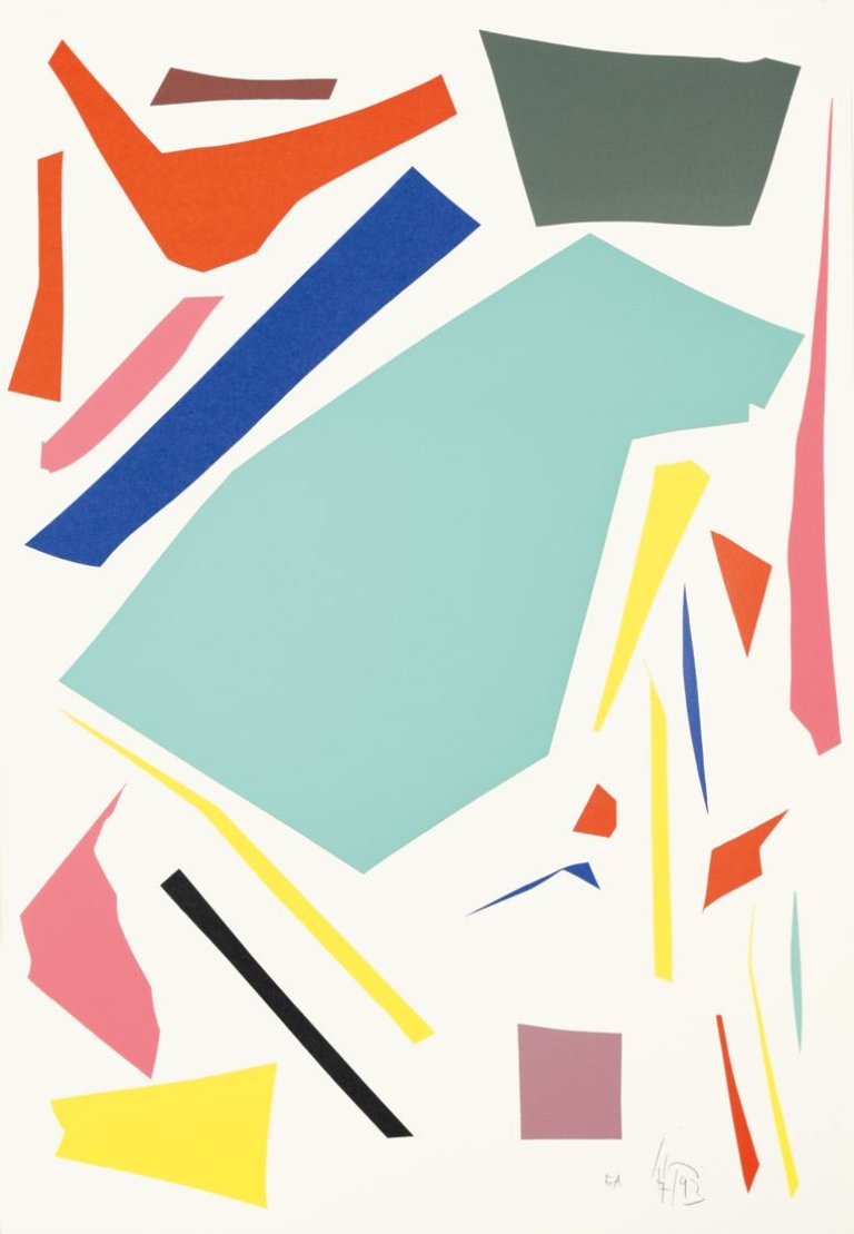 Auf diesem Bild ist das folgende Kunstwerk zu sehen: Imi Knoebel. „Messerschnitte“. 1993.