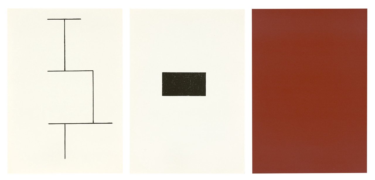 Auf diesem Bild ist das folgende Kunstwerk zu sehen: Blinky Palermo. „Mappe zur Wandmalerei Hamburger Kunstverein“. 1973.