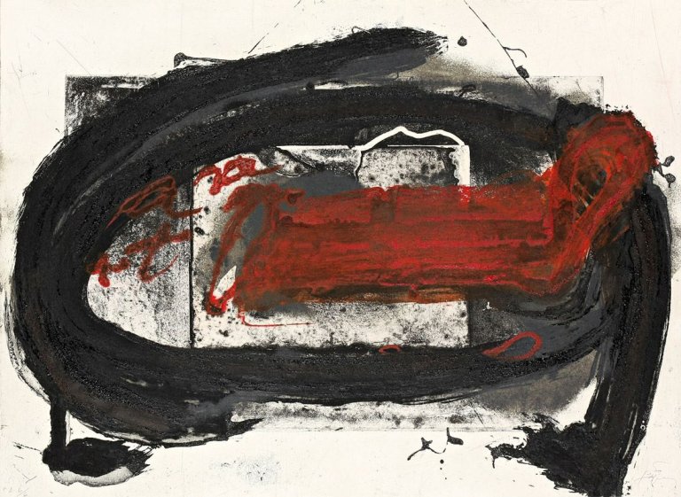 Auf diesem Bild ist das folgende Kunstwerk zu sehen: Antoni Tàpies. „Oval“. 1986.