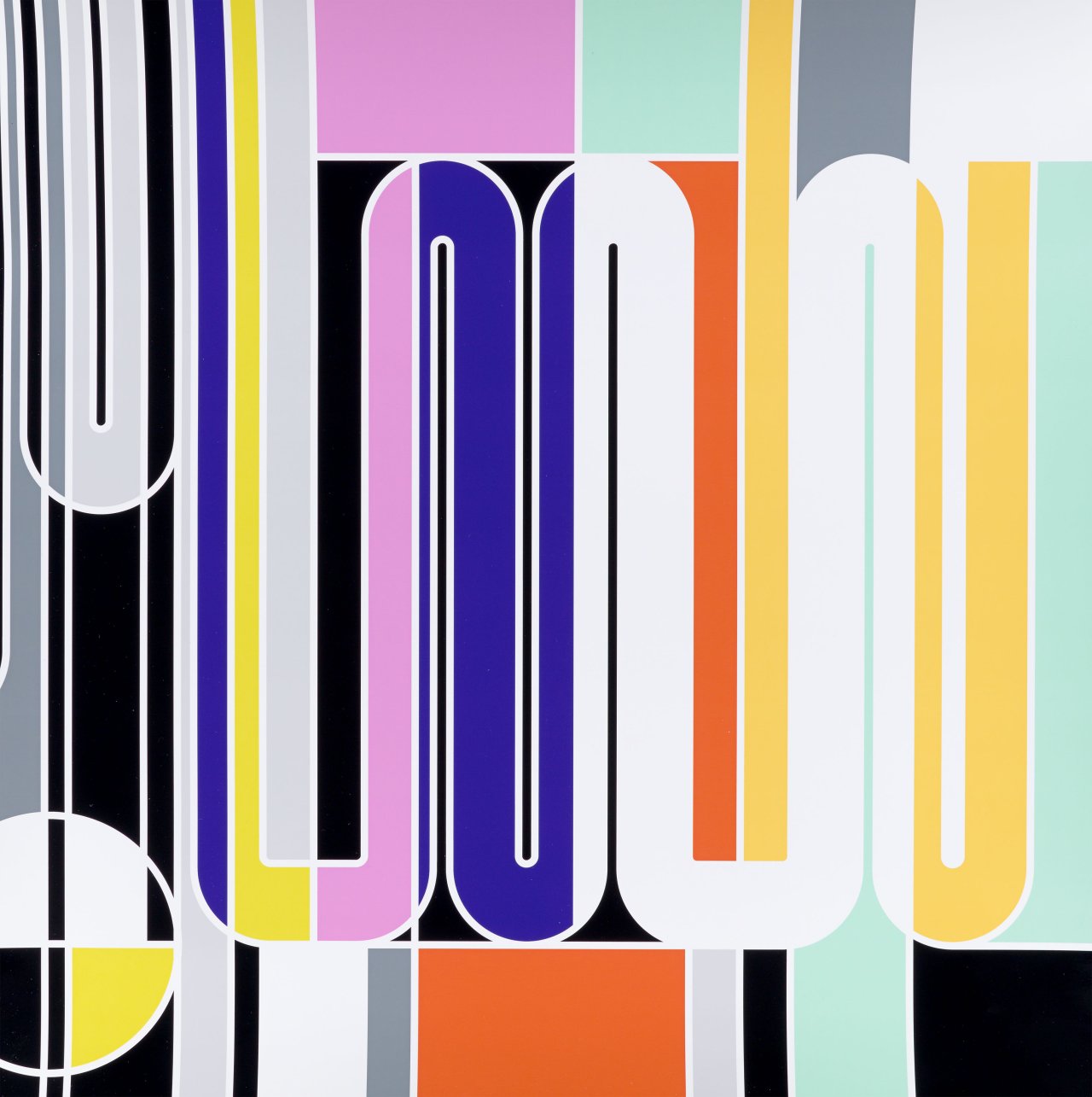 Auf diesem Bild ist das folgende Kunstwerk zu sehen: Sarah Morris. „Geigy [Clips]“. 2011.