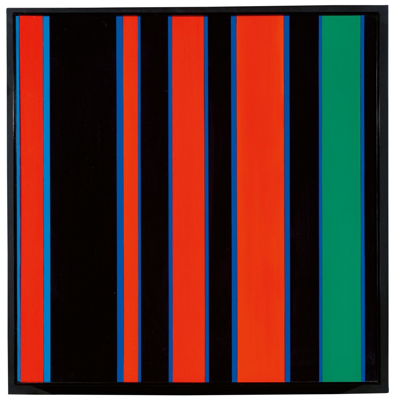 Auf diesem Bild ist das folgende Kunstwerk zu sehen: Günter Fruhtrunk. ›››INEINANDER­WIRKUNG VON VIER RÄUMEN‹‹‹. 1971.