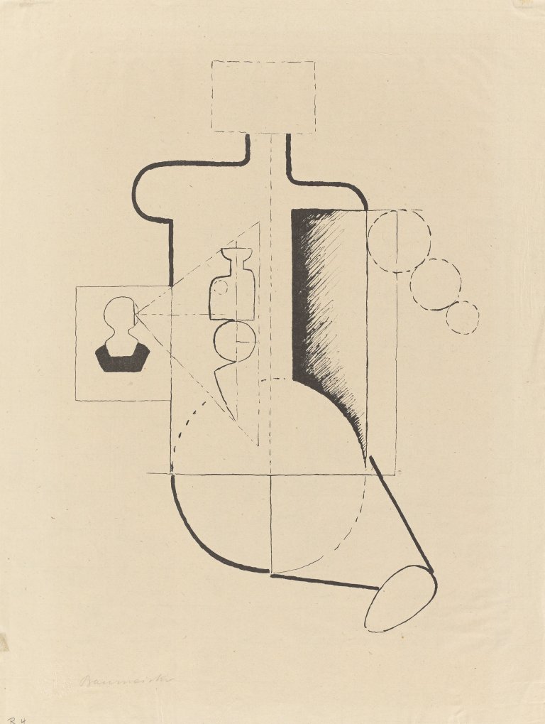 Auf diesem Bild ist das folgende Kunstwerk zu sehen: Willi Baumeister. „Visieren (Sitzende Figur)“. 1921.