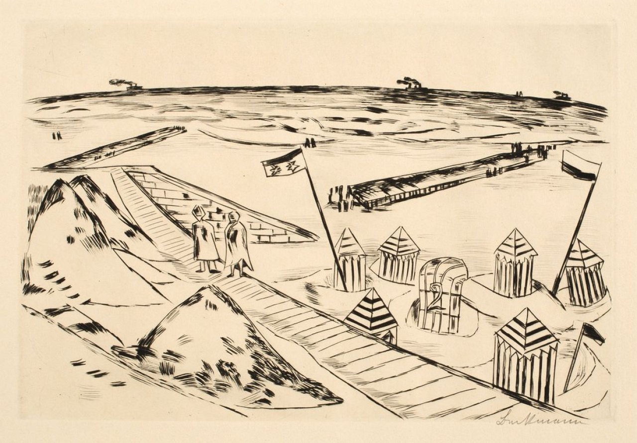 Auf diesem Bild ist das folgende Kunstwerk zu sehen: Max Beckmann. „Strand“. 1922.