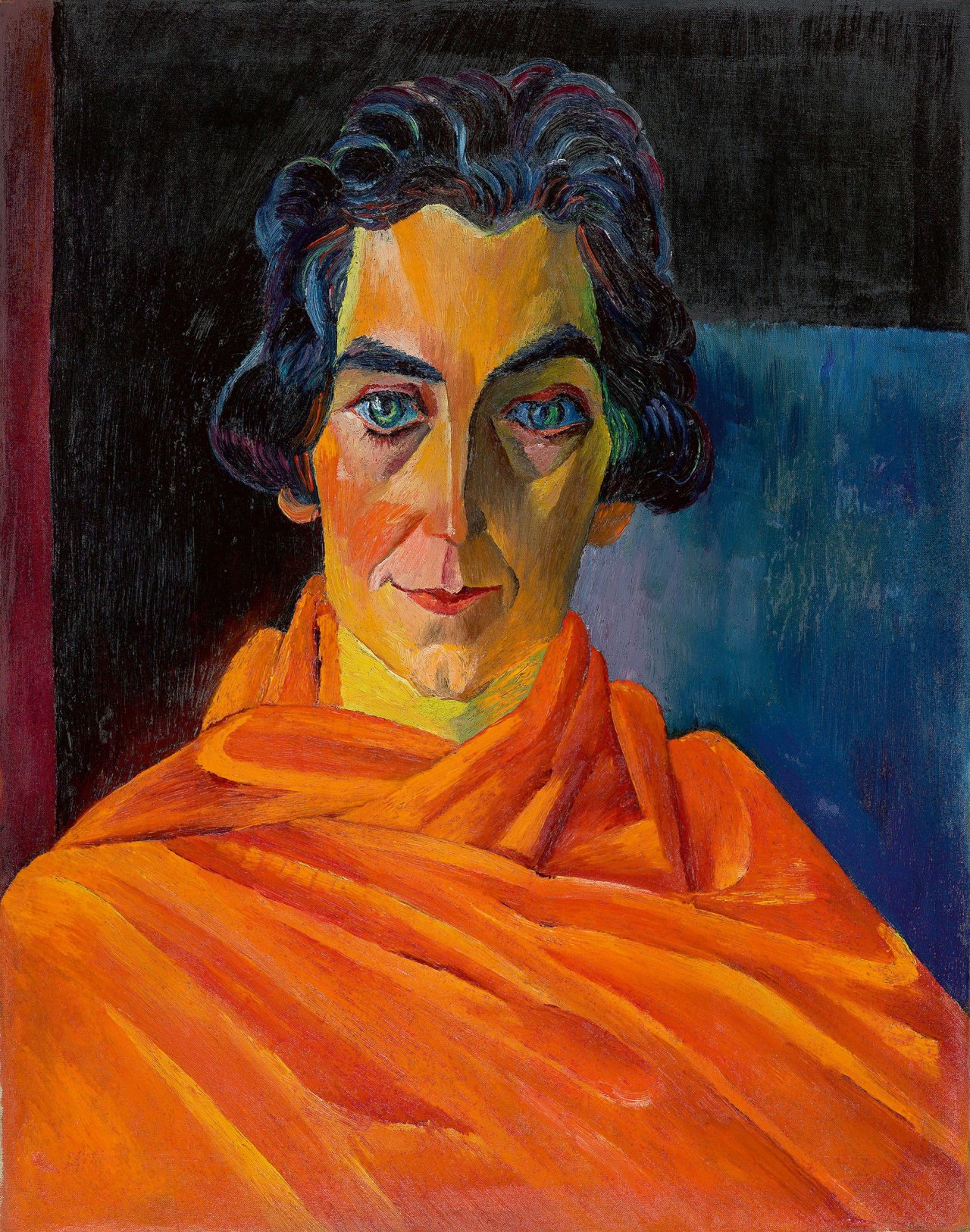 This picture shows the following artwork: Conrad Felixmüller. „Bildnis Frau Dr. Stegmann – Dresden“. 1925 / Reverse: „Dorfschmiede II (Stuer)“.