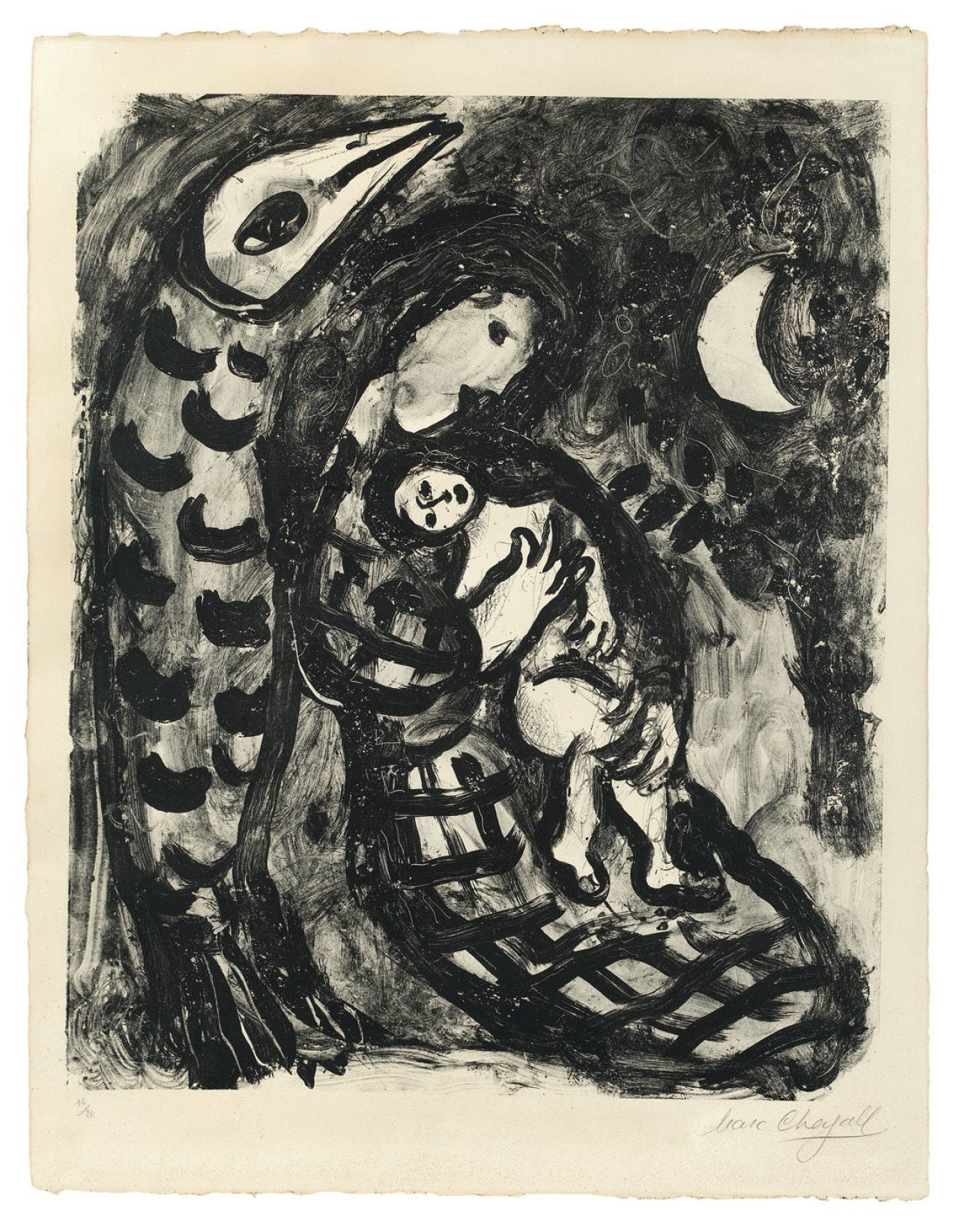 Auf diesem Bild ist das folgende Kunstwerk zu sehen: Marc Chagall. „Guerre II“. 1956/57.