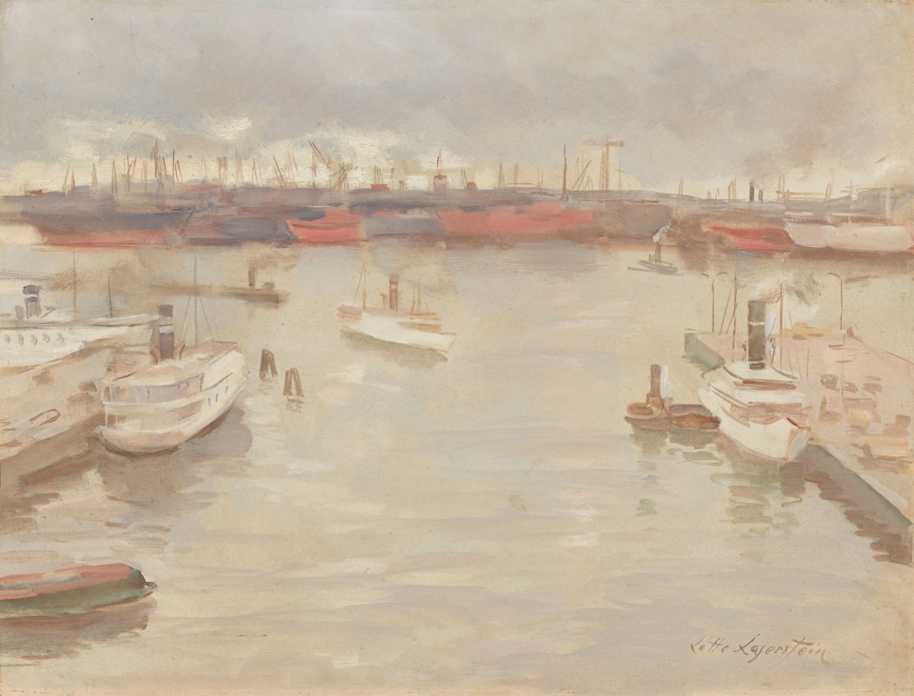 This picture shows the following artwork: Lotte Laserstein. ”Im Hafen in Göteborg”. Circa 1942.