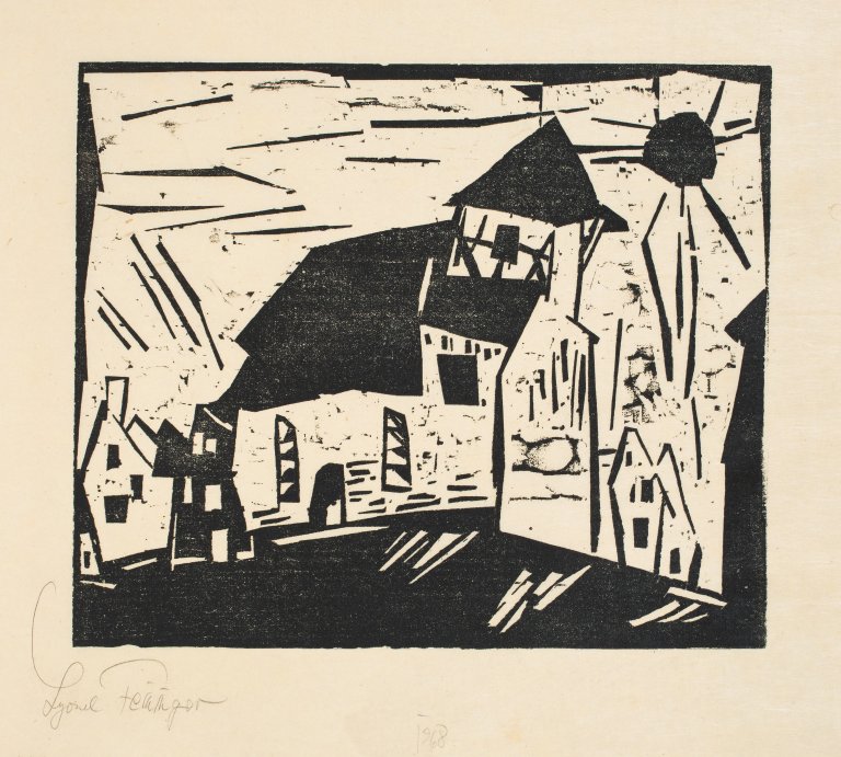 Auf diesem Bild ist das folgende Kunstwerk zu sehen: Lyonel Feininger. „Vollersroda“. 1819.