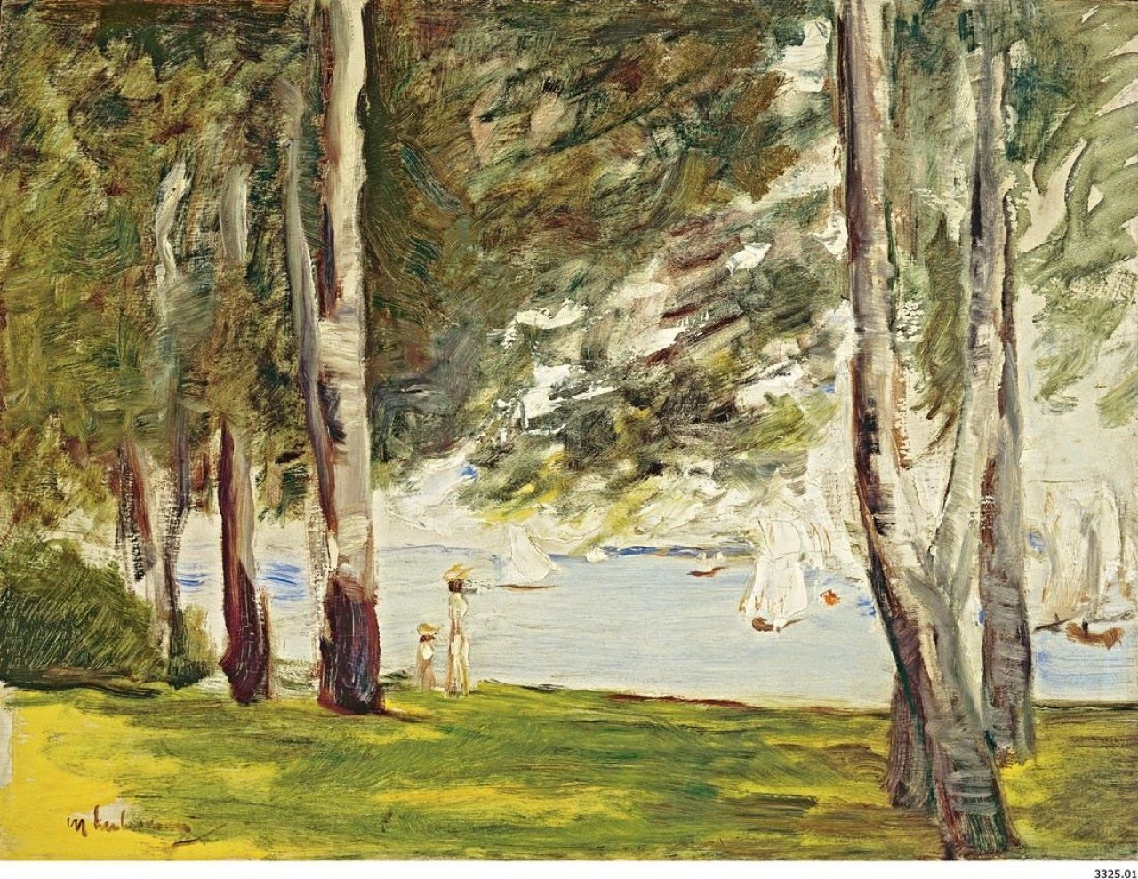 This picture shows the following artwork: Max Liebermann. „Birken am Wannseeufer nach Osten“. 1924.