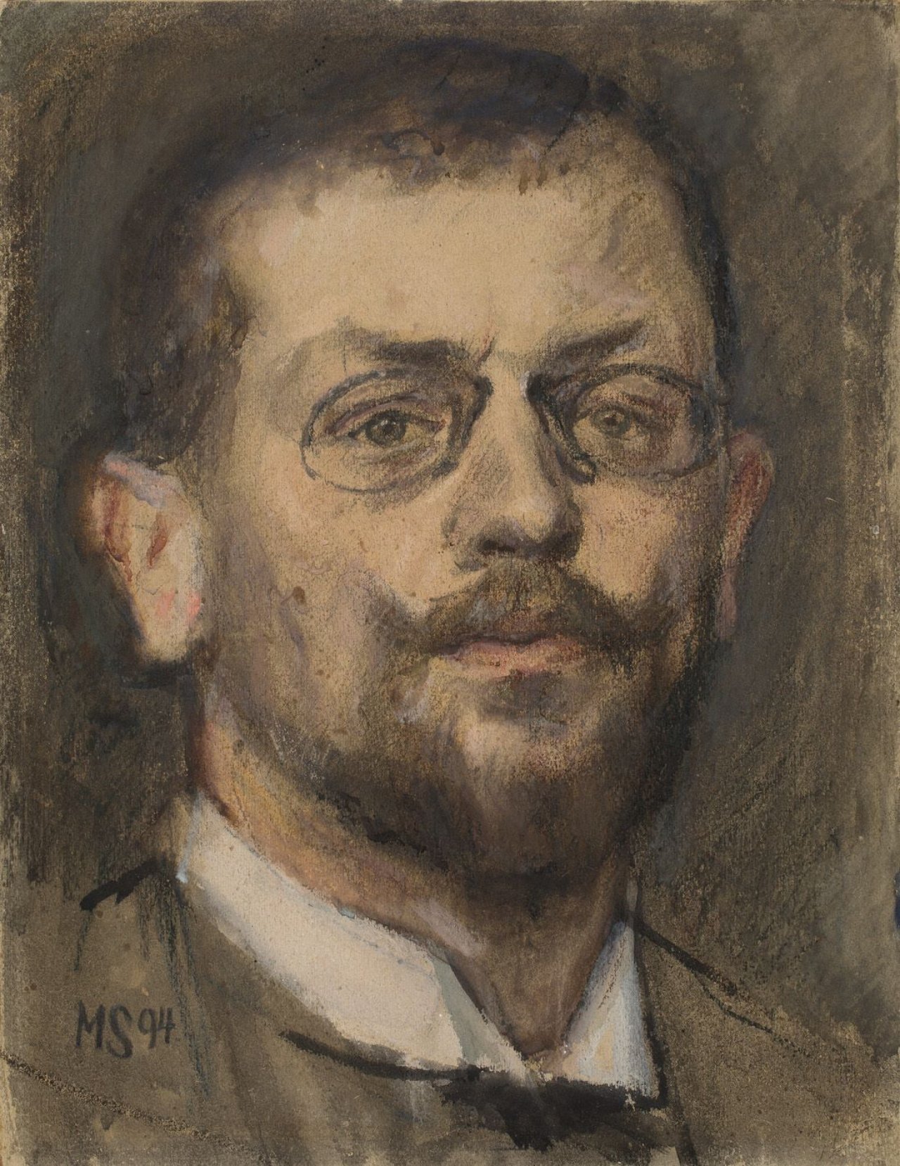 Auf diesem Bild ist das folgende Kunstwerk zu sehen: Max Slevogt. Selbstportrait. 1894.
