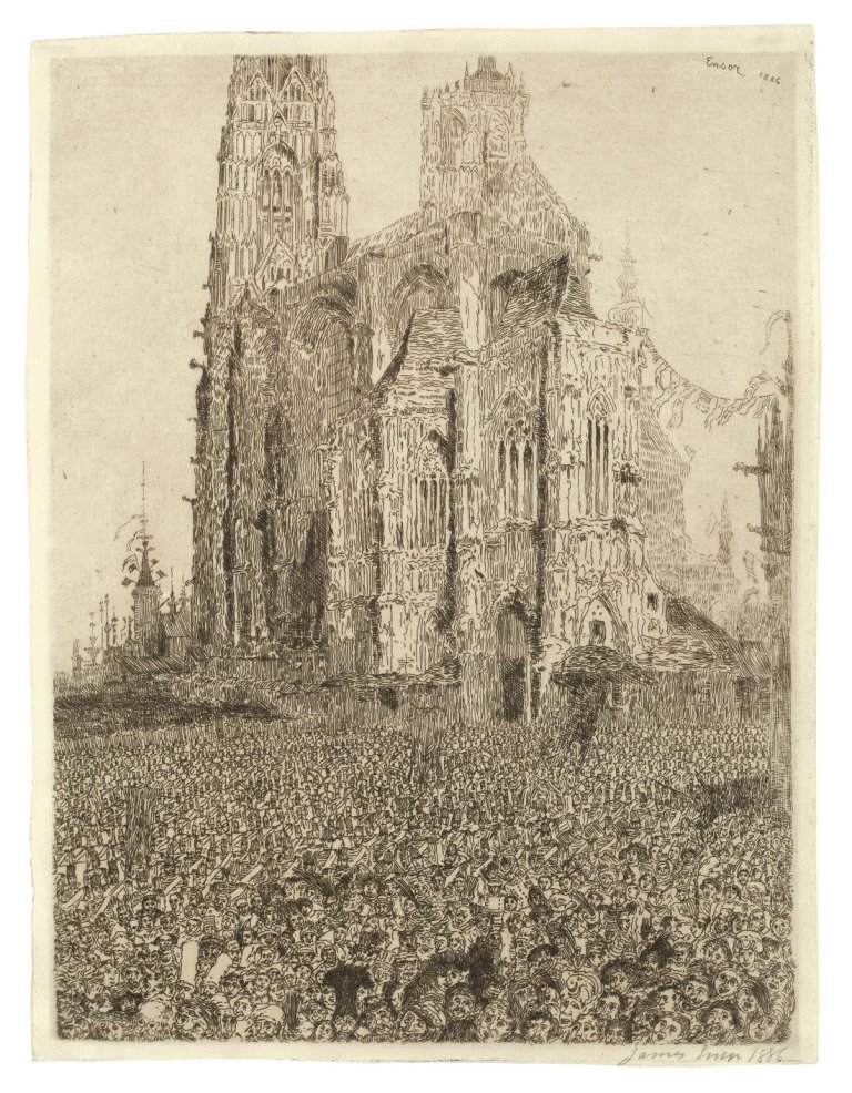 Auf diesem Bild ist das folgende Kunstwerk zu sehen: James Ensor. „La Cathédrale“. 1896.