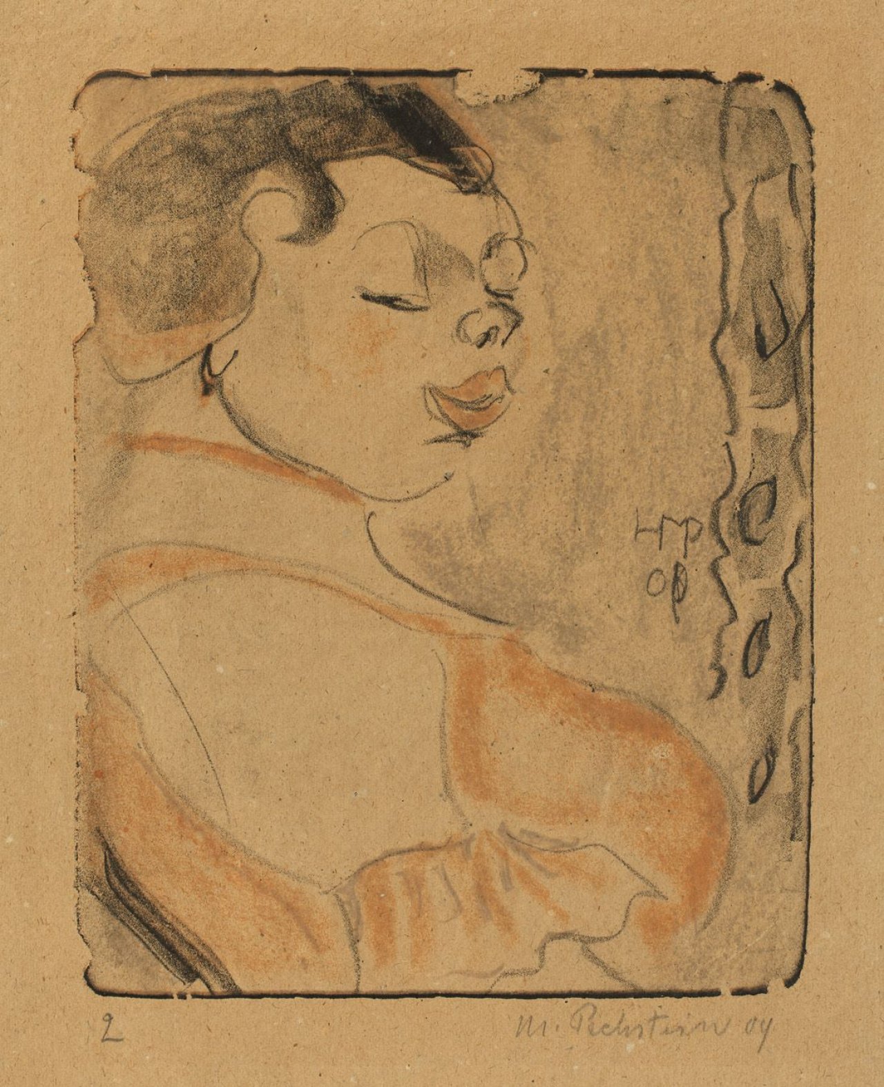 Auf diesem Bild ist das folgende Kunstwerk zu sehen: Max Pechstein. „Chansonette“. 1909.