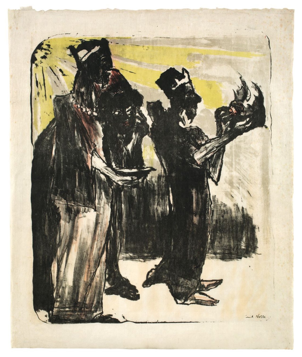 This picture shows the following artwork: Emil Nolde. „Die Heiligen Drei Könige“. 1912.