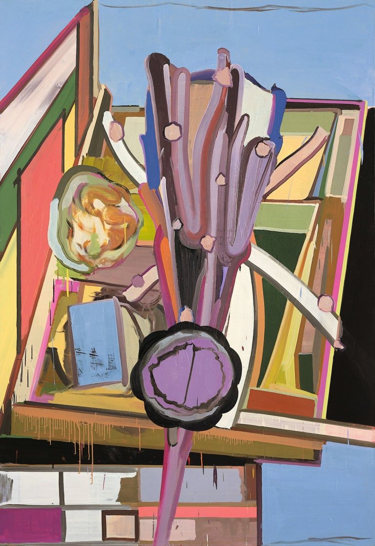 Auf diesem Bild ist das folgende Kunstwerk zu sehen: Thomas Scheibitz. „Ohne Titel (Nr. 140)“. 1998.