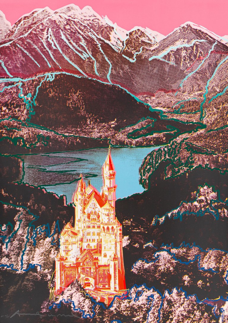 This picture shows the following artwork: Andy Warhol. ”Neuschwanstein”. 1987.