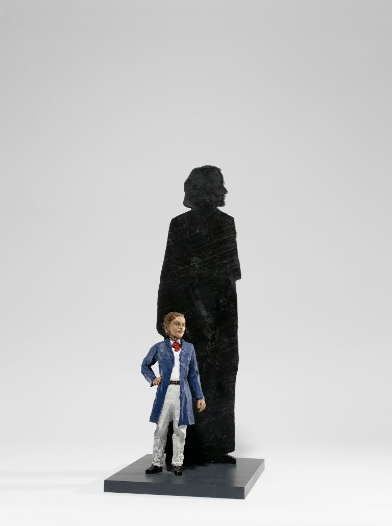 Auf diesem Bild ist das folgende Kunstwerk zu sehen: Stephan Balkenhol. Richard Wagner. 2013.