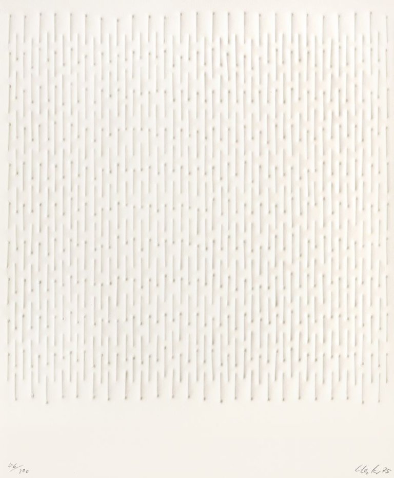 Auf diesem Bild ist das folgende Kunstwerk zu sehen: Günther Uecker. Ohne Titel. 1975.