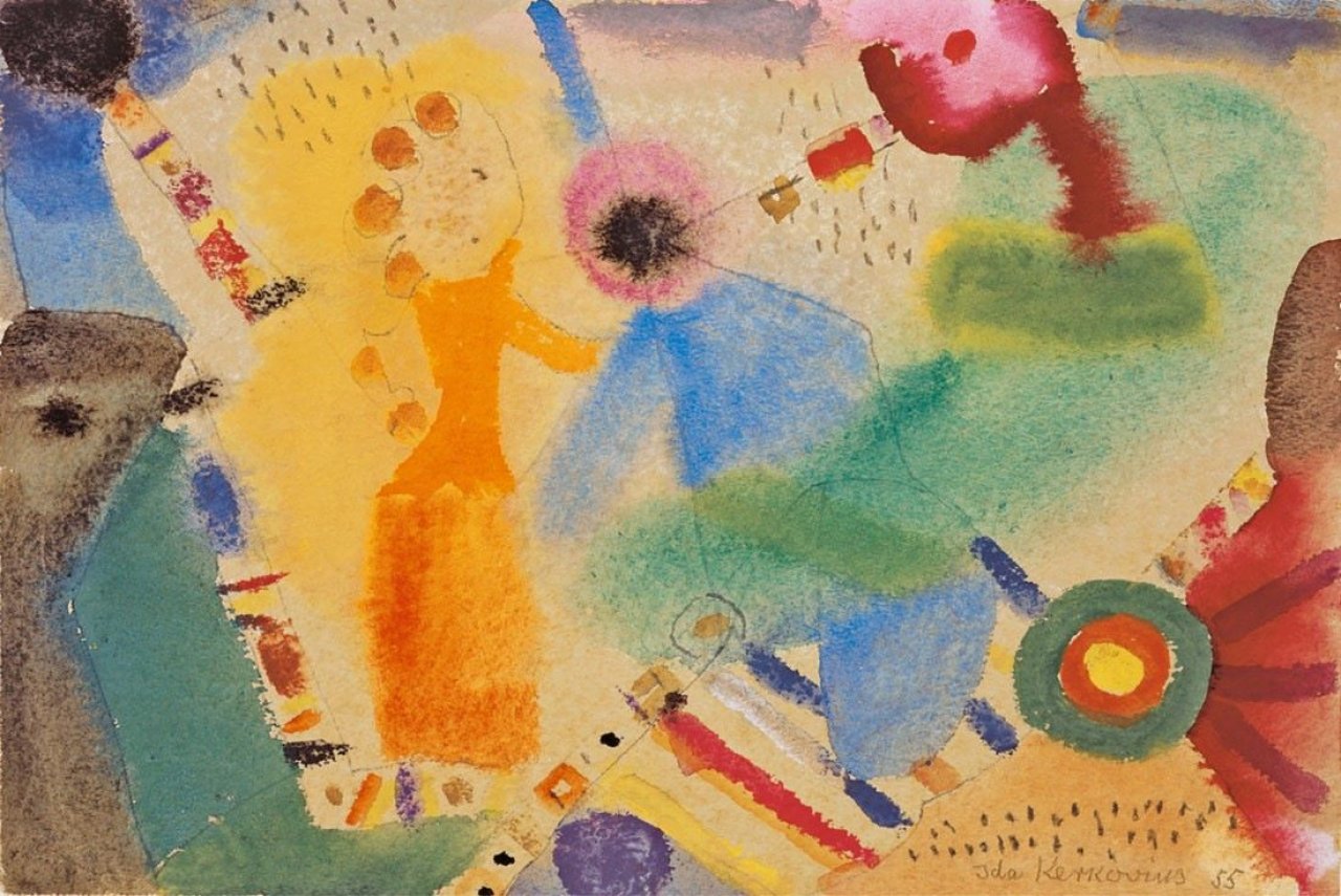 Auf diesem Bild ist das folgende Kunstwerk zu sehen: Ida Kerkovius. Ohne Titel. 1955.