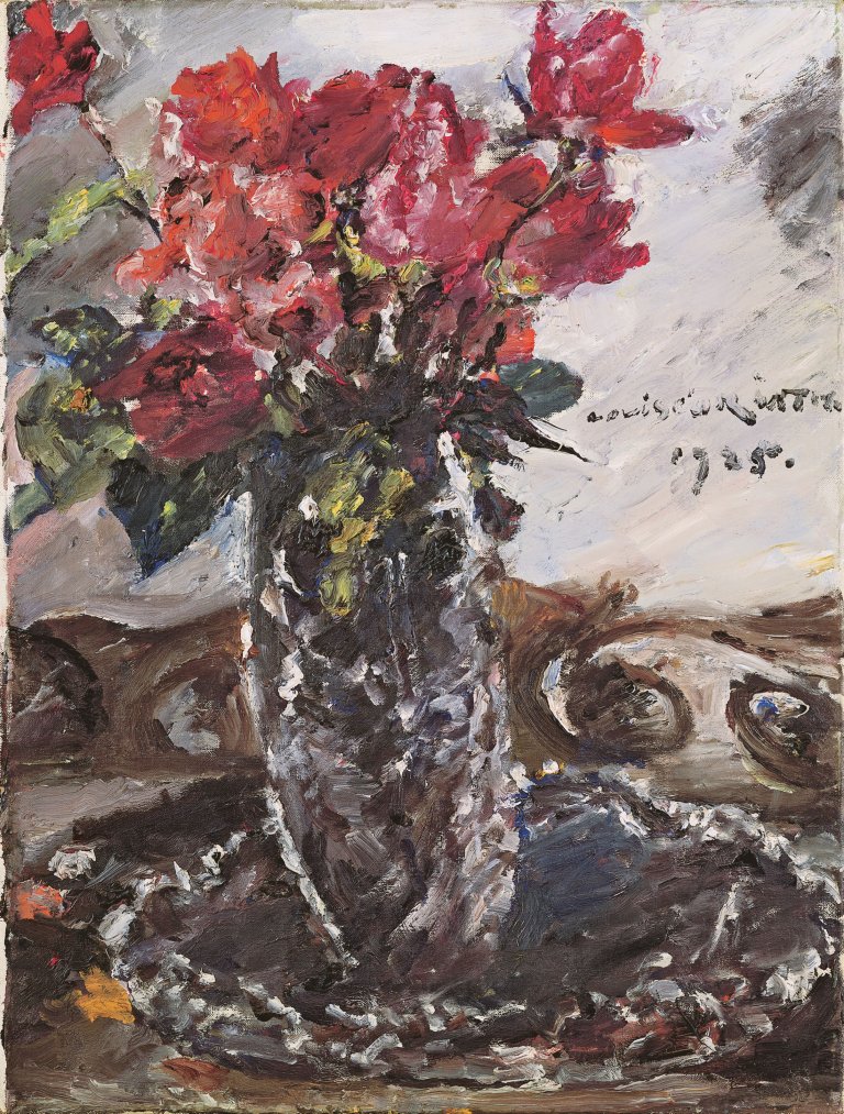 This picture shows the following artwork: Lovis Corinth. ”Rote Rosen”. 1925.