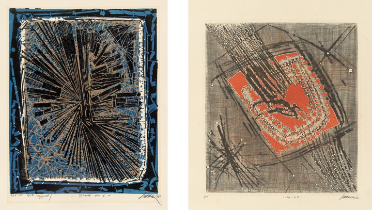 Auf diesem Bild ist das folgende Kunstwerk zu sehen: Volkmar Haase. „40-63“ / „Blatt Nr. 6“ / Ohne Titel. 1963 / 1964 / 1965.