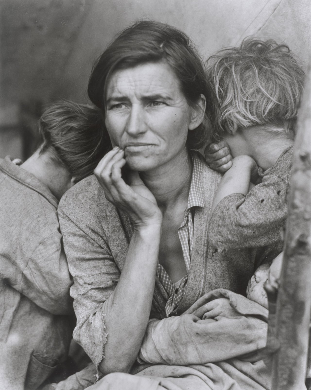 Auf diesem Bild ist das folgende Kunstwerk zu sehen: Dorothea Lange. Migrant Mother, Nipomo, California, March. 1936.